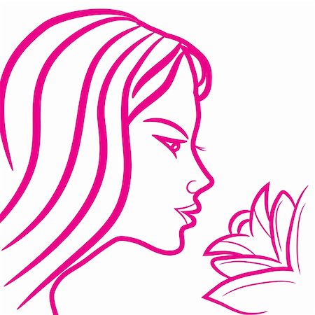 Zodiac sign Virgo logo, icon sketch style tattoo girl woman with flower, isolated on white background. Stock Photo - Budget Royalty-Free & Subscription, Code: 400-05743891