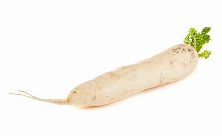 foods var - Daikon radish isolated on white background Stock Photo - Budget Royalty-Free & Subscription, Code: 400-05754008