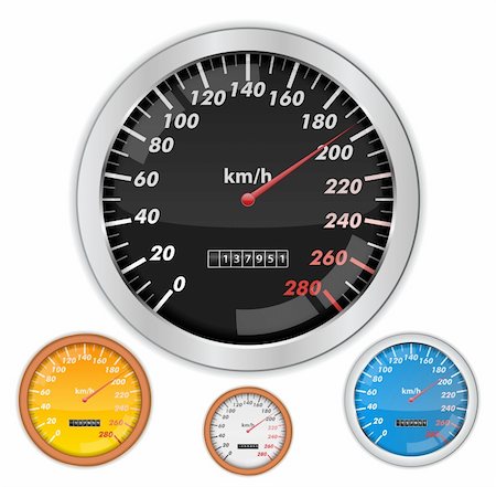 speed with computer - Vector speedometers on white background Stock Photo - Budget Royalty-Free & Subscription, Code: 400-05754032