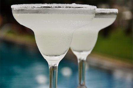 Two Lime Margaritas by the Pool Stock Photo - Budget Royalty-Free & Subscription, Code: 400-05754357