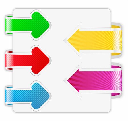 simsearch:400-07829145,k - Colorful Arrows, vector eps10 illustration Photographie de stock - Aubaine LD & Abonnement, Code: 400-05754440