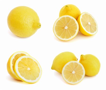 simsearch:400-04994957,k - Lemons isolated on white background Foto de stock - Super Valor sin royalties y Suscripción, Código: 400-05754460