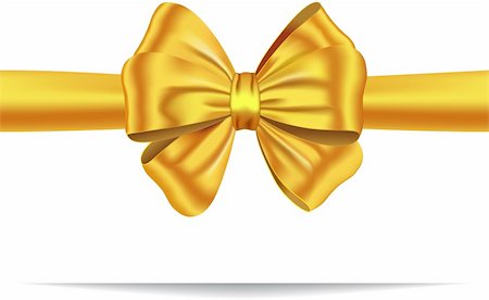 simsearch:400-05919918,k - Golden ribbon with luxurious bow. Gift card. Vector illustration Foto de stock - Royalty-Free Super Valor e Assinatura, Número: 400-05754491