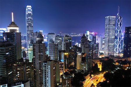 simsearch:400-04876196,k - Hong Kong at night Stock Photo - Budget Royalty-Free & Subscription, Code: 400-05754742