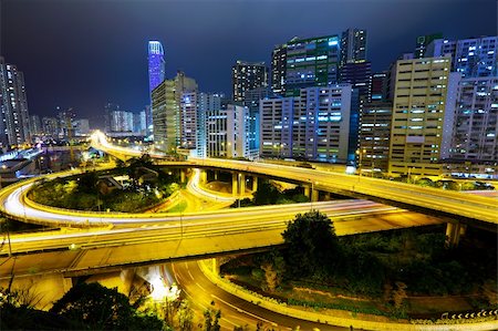 simsearch:400-04764688,k - Highway at night Fotografie stock - Microstock e Abbonamento, Codice: 400-05754794