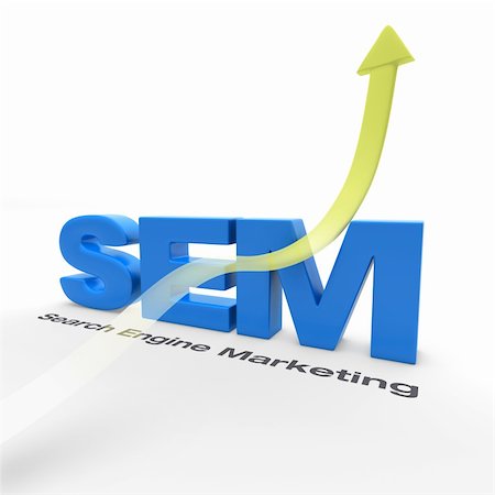 SEM - Search Engine Marketing - with an arrow pointing up Foto de stock - Super Valor sin royalties y Suscripción, Código: 400-05755499