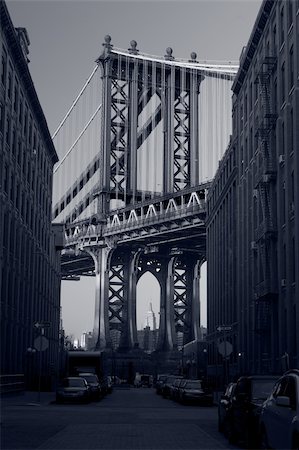 Close up image of Manhattan Bridge in New York City. Stock Photo - Budget Royalty-Free & Subscription, Code: 400-05750068