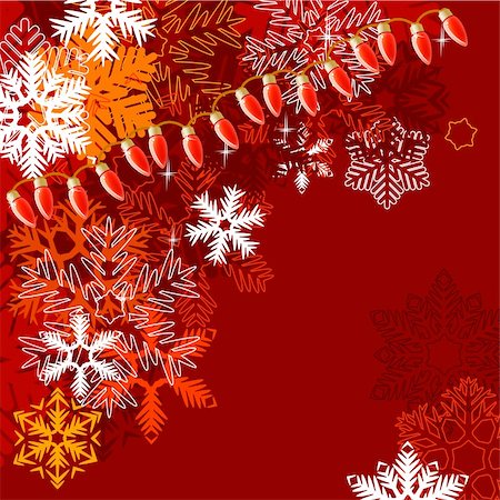 simsearch:400-05364565,k - Dark red winter background with different snowflakes Stock Photo - Budget Royalty-Free & Subscription, Code: 400-05750105