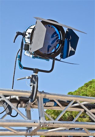 strebe - Reflector in an outdoor theater with blue sky background Stock Photo - Budget Royalty-Free & Subscription, Code: 400-05750325