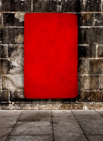 simsearch:400-05253774,k - Red grunge background over a old stone wall Stockbilder - Microstock & Abonnement, Bildnummer: 400-05750497