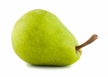 simsearch:400-05381568,k - Ripe green pear isolated on white background Stock Photo - Budget Royalty-Free & Subscription, Code: 400-05750624