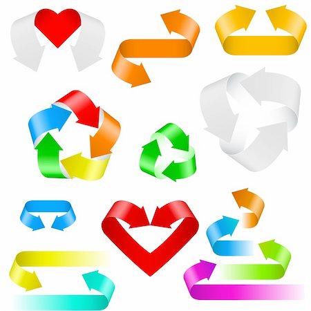 Color arrows. Set of icons on white background Stock Photo - Budget Royalty-Free & Subscription, Code: 400-05751999