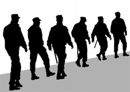 simsearch:400-07728896,k - Vector image of police in form of protective Stock Photo - Budget Royalty-Free & Subscription, Code: 400-05752187