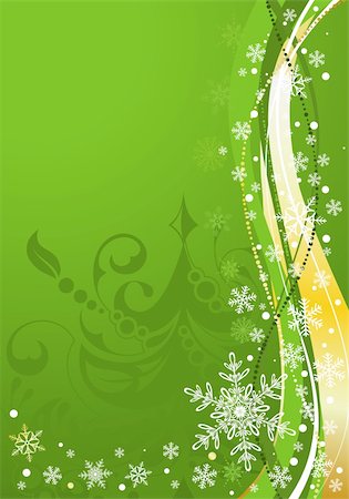 Christmas Frame with Tree and Snowflake, element for design, vector illustration Stock Photo - Budget Royalty-Free & Subscription, Code: 400-05752435