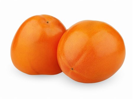 simsearch:400-04294971,k - Two ripe persimmons isolated on white background Photographie de stock - Aubaine LD & Abonnement, Code: 400-05752697