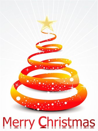 exploding ice - abstract orange christmas tree  background vector illustration Stock Photo - Budget Royalty-Free & Subscription, Code: 400-05752717