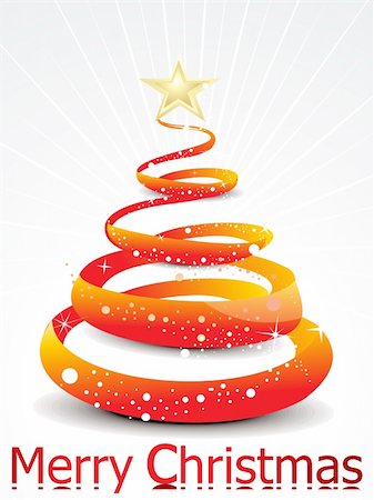 exploding ice - abstract christmas tree with stars vector illustration Stock Photo - Budget Royalty-Free & Subscription, Code: 400-05752712