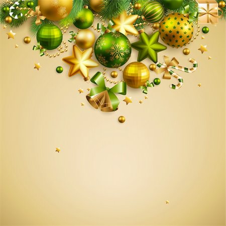 simsearch:400-04264886,k - Beautiful christmas background with place for text. Vector illustration. Foto de stock - Royalty-Free Super Valor e Assinatura, Número: 400-05752774