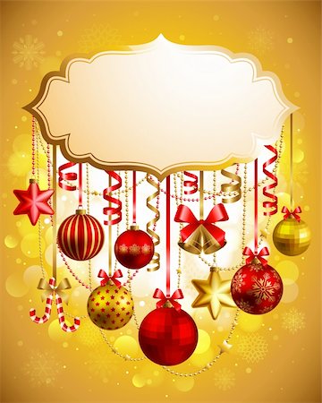 simsearch:400-04264886,k - Beautiful christmas background with place for text. Vector illustration. Foto de stock - Royalty-Free Super Valor e Assinatura, Número: 400-05752775