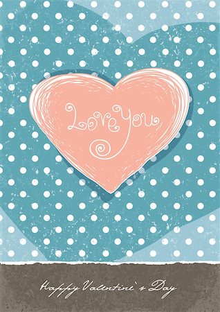 Valentines retro cute background. A4 format, vector, EPS10. Stock Photo - Budget Royalty-Free & Subscription, Code: 400-05752800