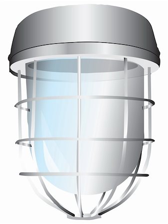 draw light bulb - Signal lamp with the lattice. Vector illustration. Foto de stock - Super Valor sin royalties y Suscripción, Código: 400-05752819