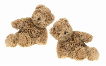 furry teddy bear - Teddy Bears on White Background Stock Photo - Budget Royalty-Free & Subscription, Code: 400-05752830