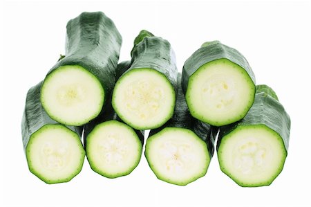 simsearch:400-05368196,k - Stack of Zucchini on White Background Foto de stock - Super Valor sin royalties y Suscripción, Código: 400-05752907