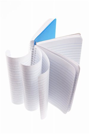 simsearch:400-05288932,k - Note Book on White Background Fotografie stock - Microstock e Abbonamento, Codice: 400-05752931