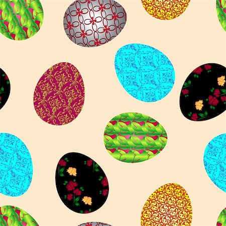 simsearch:400-05371255,k - Seamless wallpaper   with easter eggs Foto de stock - Royalty-Free Super Valor e Assinatura, Número: 400-05752982