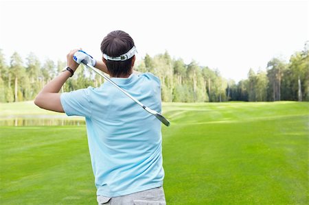 simsearch:400-05748591,k - Man plays golf on the golf course Stock Photo - Budget Royalty-Free & Subscription, Code: 400-05753052