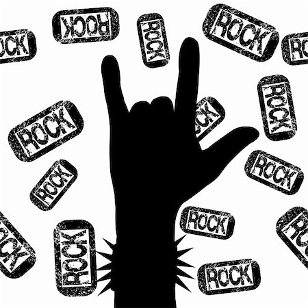 rock on - Background with rock on sign Stock Photo - Budget Royalty-Free & Subscription, Code: 400-05753303