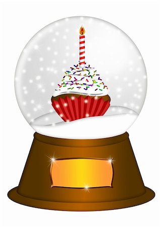 snowglobe - Christmas Water Snow Globe Penguin with Candy Cane and Blank Title Plaque Illustration Isolated on White Background Stock Photo - Budget Royalty-Free & Subscription, Code: 400-05753592