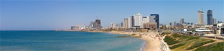 sergey02 (artist) - Tel-Aviv beach panorama.Jaffa. Israel. Stockbilder - Microstock & Abonnement, Bildnummer: 400-05875344