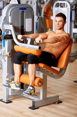 simsearch:400-05875765,k - Handsome man at the gym doing exercises Stock Photo - Budget Royalty-Free & Subscription, Code: 400-05875711