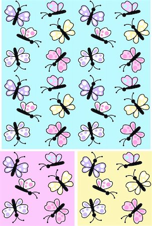 simsearch:400-05875966,k - seamless butterfly pattern Foto de stock - Super Valor sin royalties y Suscripción, Código: 400-05875966