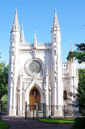 peterhof palace - Gothic chapel,Alexandria park, Peterhof, St. Petersburg, Russia Stock Photo - Budget Royalty-Free & Subscription, Code: 400-05876659