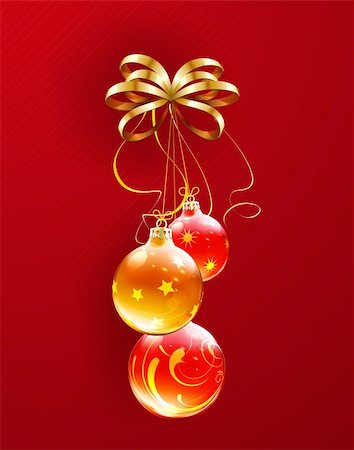 simsearch:400-05695809,k - Vector illustration of cool Christmas decorations Stock Photo - Budget Royalty-Free & Subscription, Code: 400-05876916
