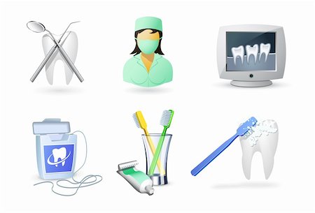 dental floss - Medical icons | Dentistry Stock Photo - Budget Royalty-Free & Subscription, Code: 400-05877149