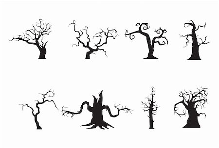 popcic (artist) - Scary trees Stockbilder - Microstock & Abonnement, Bildnummer: 400-05877156