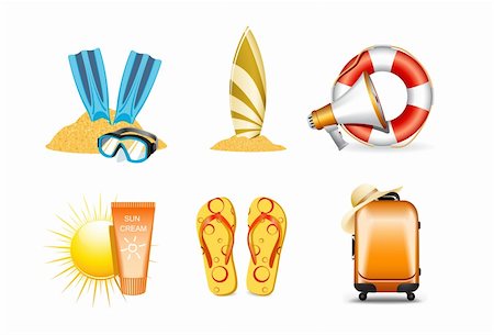 Vacation and travel icons, 4 Stock Photo - Budget Royalty-Free & Subscription, Code: 400-05877170