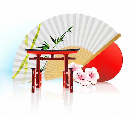 Vector illustration of abstract styled Decorative Traditional Japanese background Stock Photo - Budget Royalty-Free & Subscription, Code: 400-05877184
