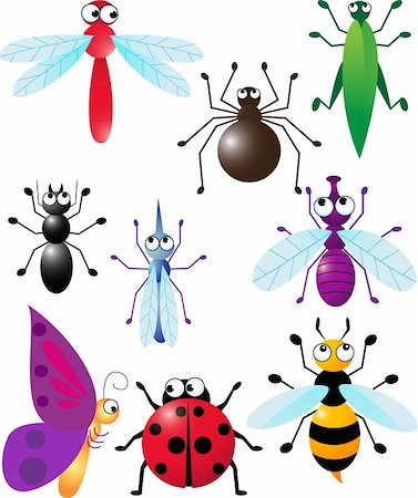 simsearch:400-06452474,k - Insect Cartoon illustration Stockbilder - Microstock & Abonnement, Bildnummer: 400-05877266