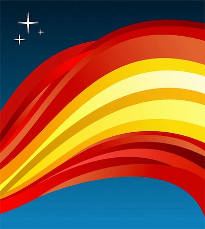 simsearch:400-05877381,k - Spain flag illustration fluttering on blue background. Vector file available. Stock Photo - Budget Royalty-Free & Subscription, Code: 400-05877370