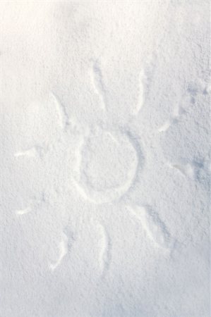 Sun drawn on the fresh snow Stock Photo - Budget Royalty-Free & Subscription, Code: 400-05877654