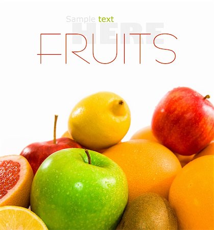 Big assortment of fruits as a background Stock Photo - Budget Royalty-Free & Subscription, Code: 400-05877773