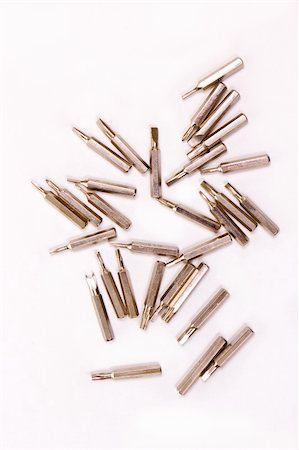 pergamepaper (artist) - inline metallic screwdriver heads isolated on white Photographie de stock - Aubaine LD & Abonnement, Code: 400-05877820