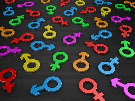 simsearch:400-04747123,k - Illustration of symbols of a different gender on a dark background Stock Photo - Budget Royalty-Free & Subscription, Code: 400-05878004
