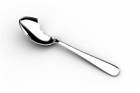 simsearch:400-03912740,k - Illustration of a silver spoon on a white background Photographie de stock - Aubaine LD & Abonnement, Code: 400-05878010