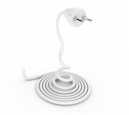 dangerous electrical outlet - Illustration of a cable with a plug in the form of a snake Stock Photo - Budget Royalty-Free & Subscription, Code: 400-05878012
