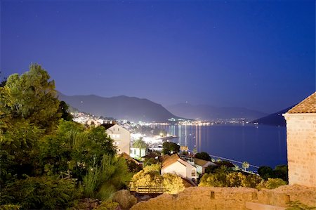 stair for mountain - Night view on Herceg Novi in Montenegro Stock Photo - Budget Royalty-Free & Subscription, Code: 400-05878069